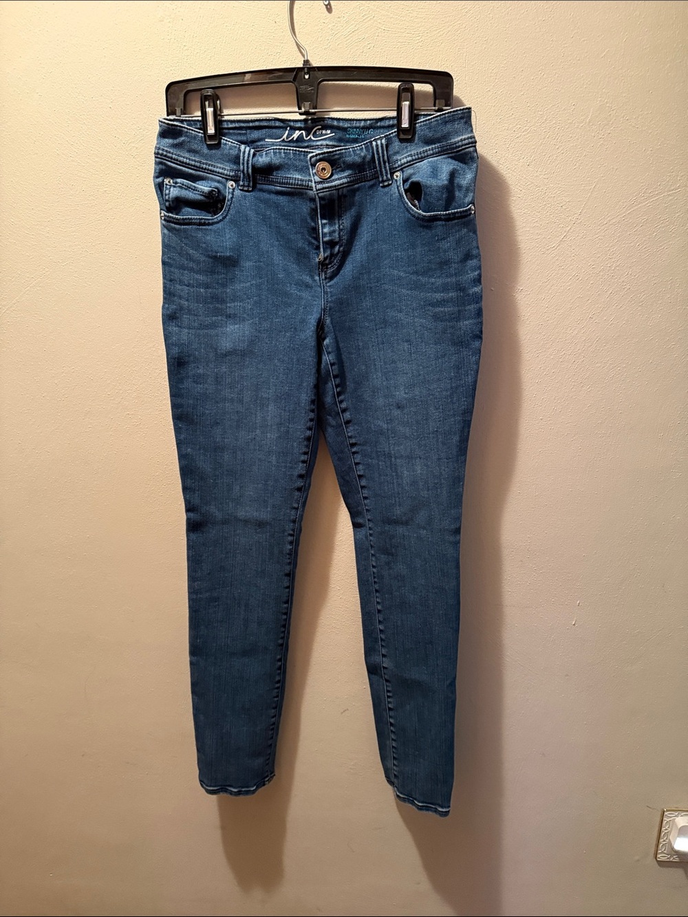 INC International Concepts Dark Blue Skinny Jeans
